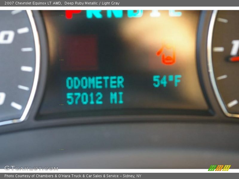 Deep Ruby Metallic / Light Gray 2007 Chevrolet Equinox LT AWD