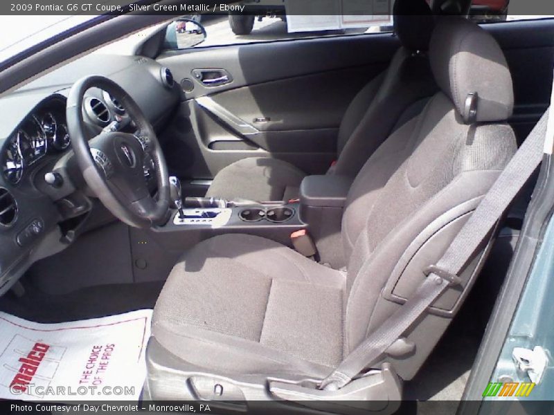 Silver Green Metallic / Ebony 2009 Pontiac G6 GT Coupe