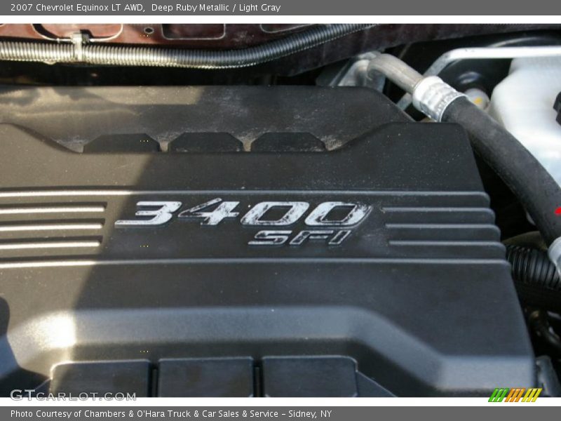 Deep Ruby Metallic / Light Gray 2007 Chevrolet Equinox LT AWD