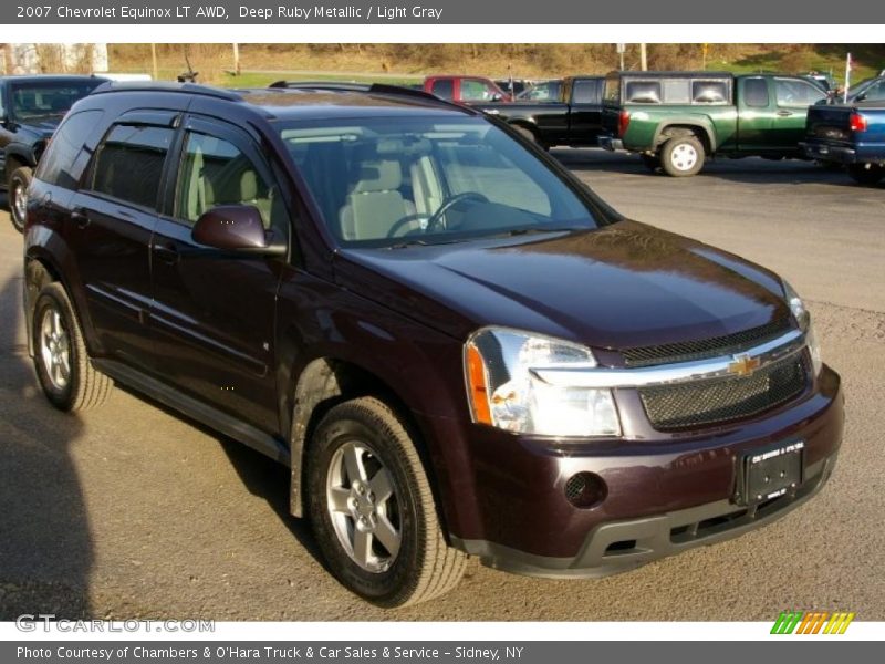 Deep Ruby Metallic / Light Gray 2007 Chevrolet Equinox LT AWD