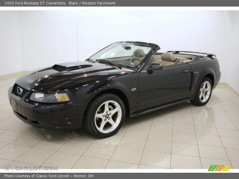 Black / Medium Parchment 2003 Ford Mustang GT Convertible