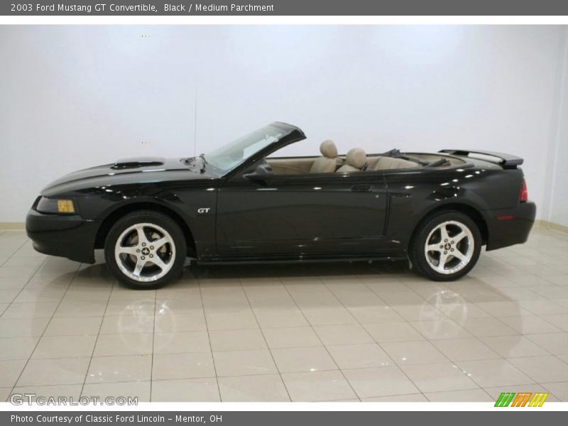 Black / Medium Parchment 2003 Ford Mustang GT Convertible