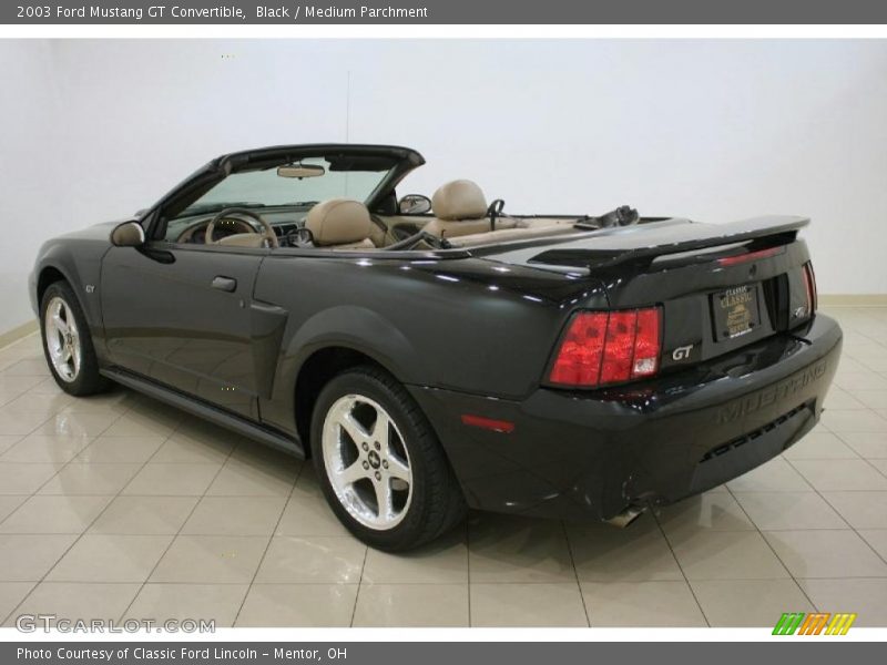 Black / Medium Parchment 2003 Ford Mustang GT Convertible