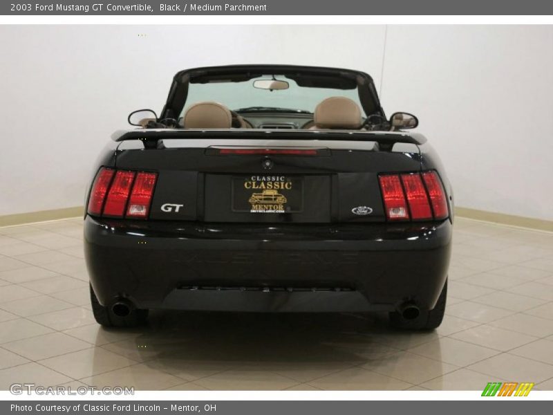 Black / Medium Parchment 2003 Ford Mustang GT Convertible