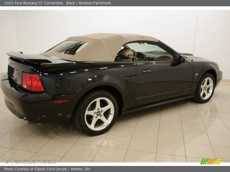 Black / Medium Parchment 2003 Ford Mustang GT Convertible