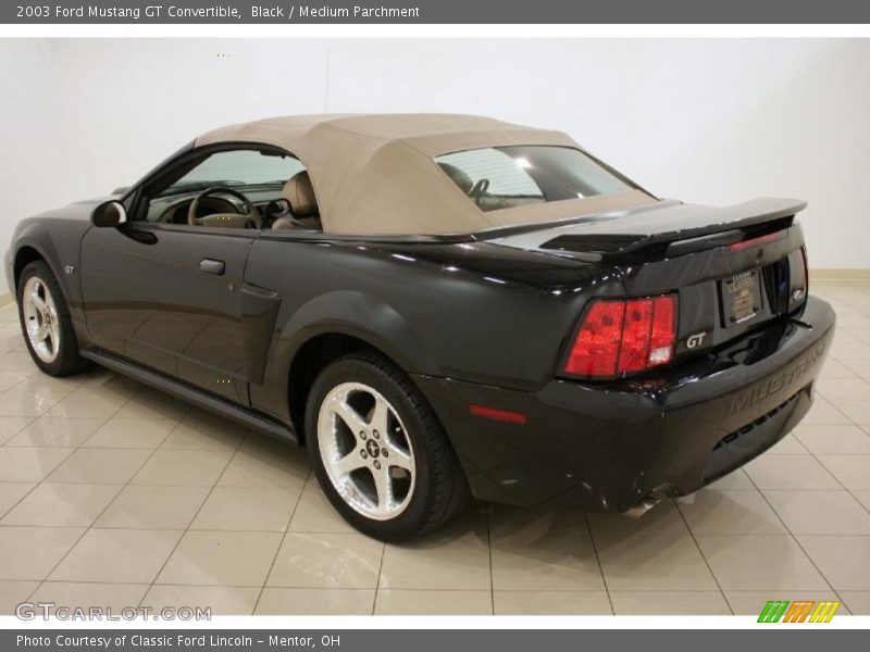 Black / Medium Parchment 2003 Ford Mustang GT Convertible