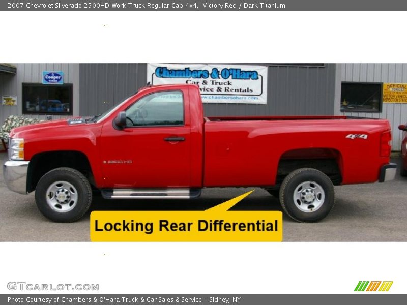 Victory Red / Dark Titanium 2007 Chevrolet Silverado 2500HD Work Truck Regular Cab 4x4