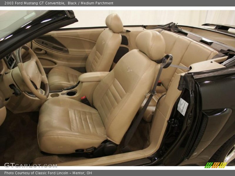 Black / Medium Parchment 2003 Ford Mustang GT Convertible
