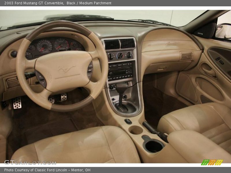 Black / Medium Parchment 2003 Ford Mustang GT Convertible