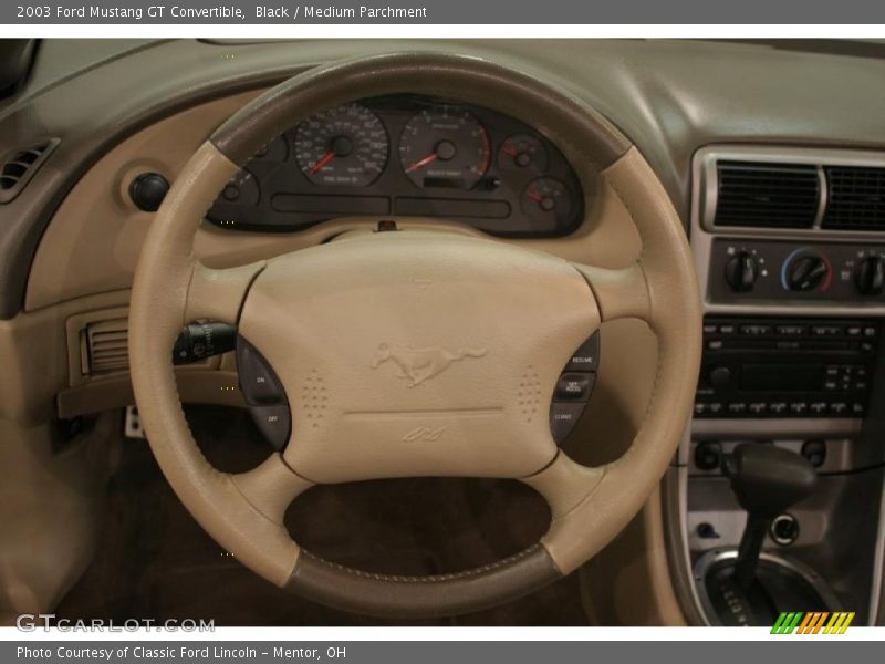 Black / Medium Parchment 2003 Ford Mustang GT Convertible