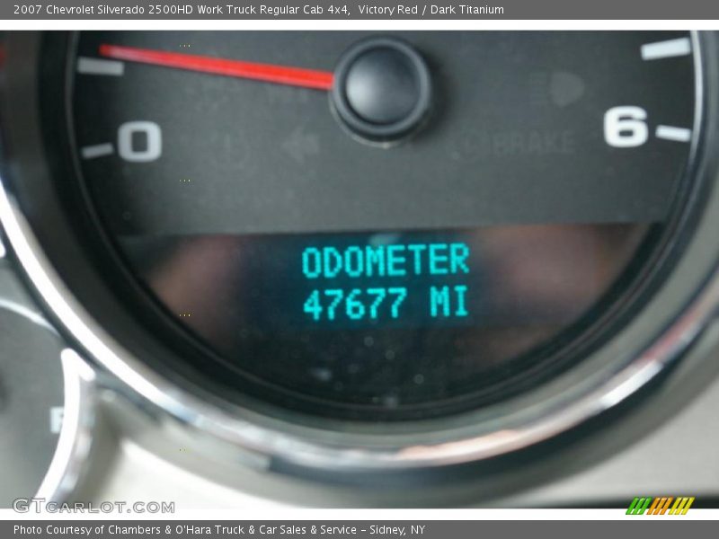 Victory Red / Dark Titanium 2007 Chevrolet Silverado 2500HD Work Truck Regular Cab 4x4