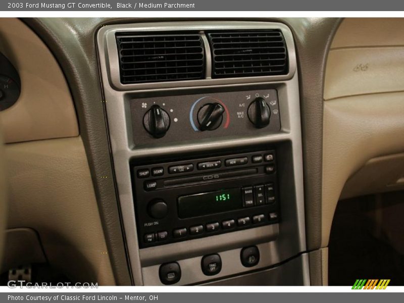 Black / Medium Parchment 2003 Ford Mustang GT Convertible