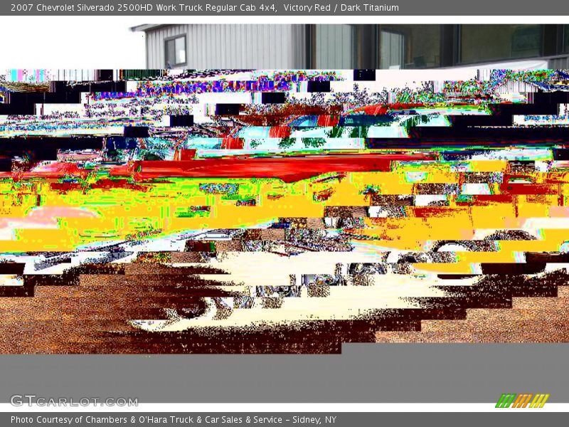 Victory Red / Dark Titanium 2007 Chevrolet Silverado 2500HD Work Truck Regular Cab 4x4