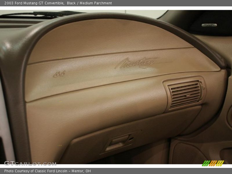 Black / Medium Parchment 2003 Ford Mustang GT Convertible