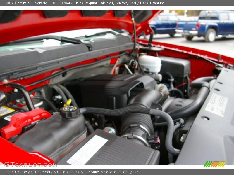Victory Red / Dark Titanium 2007 Chevrolet Silverado 2500HD Work Truck Regular Cab 4x4
