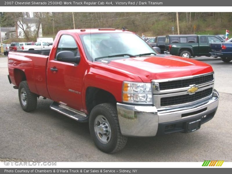 Victory Red / Dark Titanium 2007 Chevrolet Silverado 2500HD Work Truck Regular Cab 4x4
