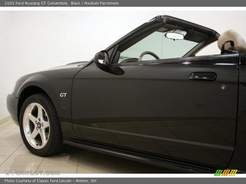 Black / Medium Parchment 2003 Ford Mustang GT Convertible
