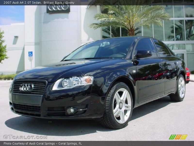 Brilliant Black / Ebony 2007 Audi A4 2.0T Sedan