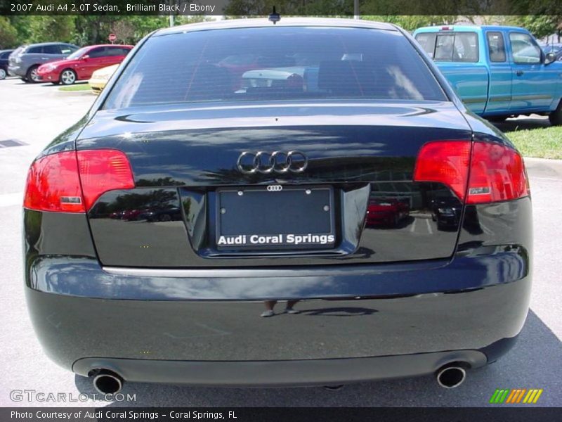 Brilliant Black / Ebony 2007 Audi A4 2.0T Sedan