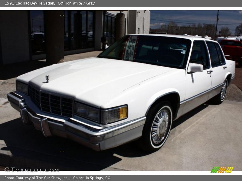 Cotillion White / Gray 1991 Cadillac DeVille Sedan