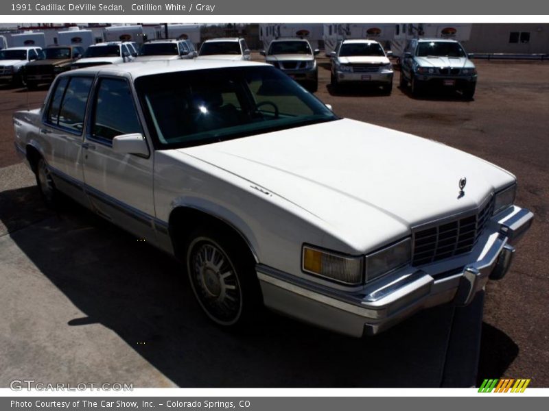 Cotillion White / Gray 1991 Cadillac DeVille Sedan