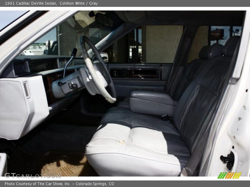 Cotillion White / Gray 1991 Cadillac DeVille Sedan