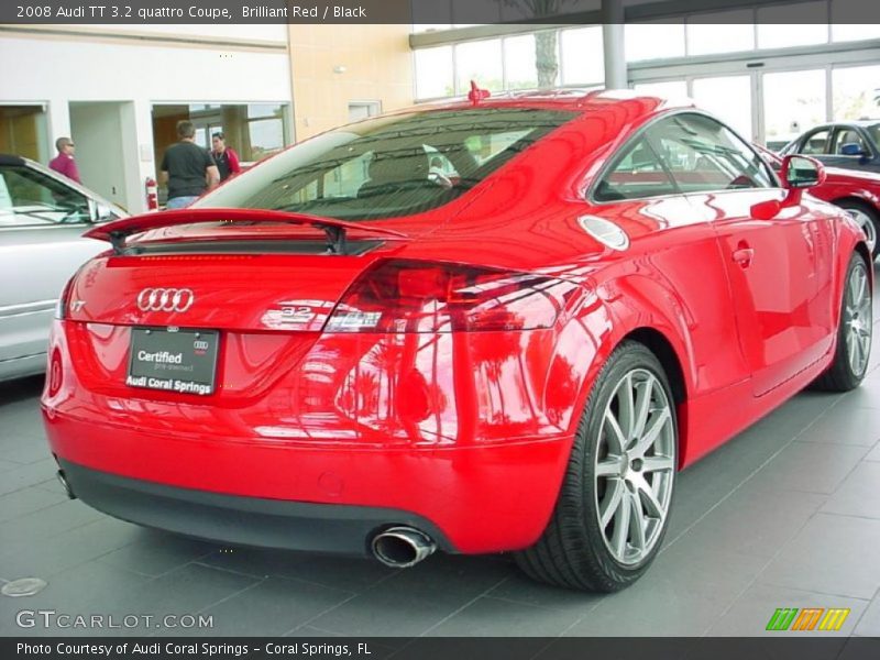 Brilliant Red / Black 2008 Audi TT 3.2 quattro Coupe