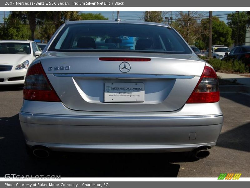Iridium Silver Metallic / Black 2007 Mercedes-Benz E 550 Sedan