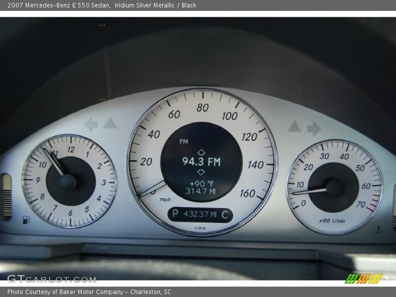 Iridium Silver Metallic / Black 2007 Mercedes-Benz E 550 Sedan