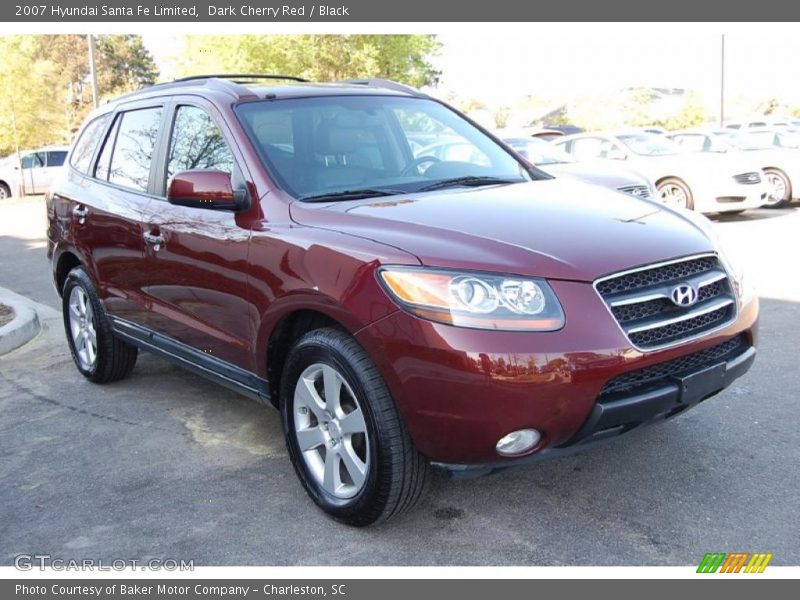 Dark Cherry Red / Black 2007 Hyundai Santa Fe Limited