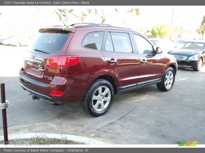 Dark Cherry Red / Black 2007 Hyundai Santa Fe Limited