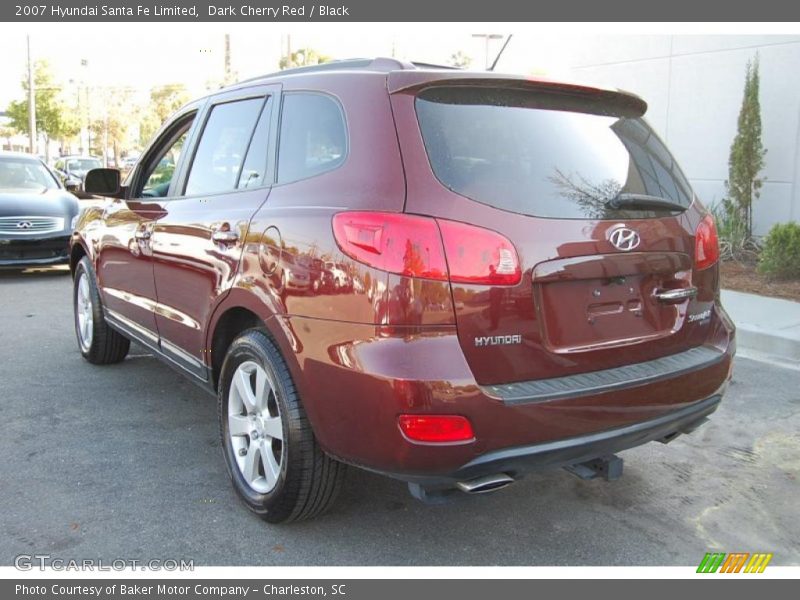 Dark Cherry Red / Black 2007 Hyundai Santa Fe Limited