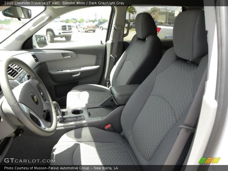 Summit White / Dark Gray/Light Gray 2010 Chevrolet Traverse LT AWD