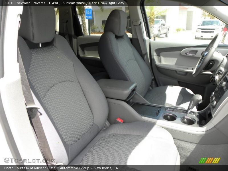 Summit White / Dark Gray/Light Gray 2010 Chevrolet Traverse LT AWD