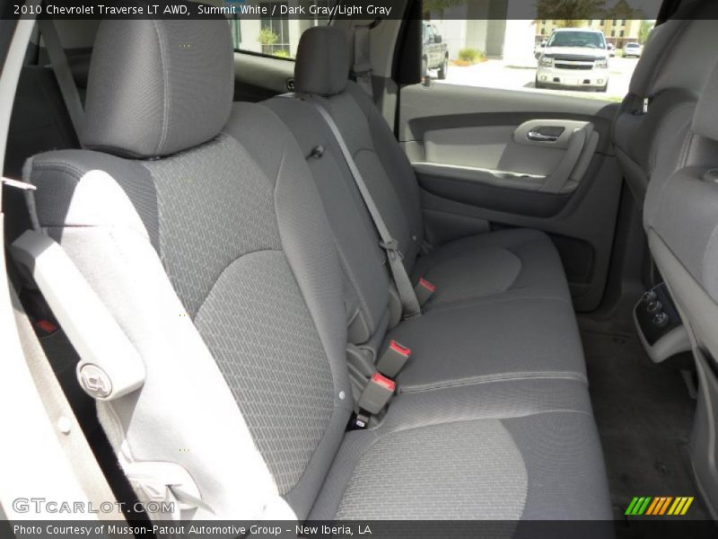Summit White / Dark Gray/Light Gray 2010 Chevrolet Traverse LT AWD