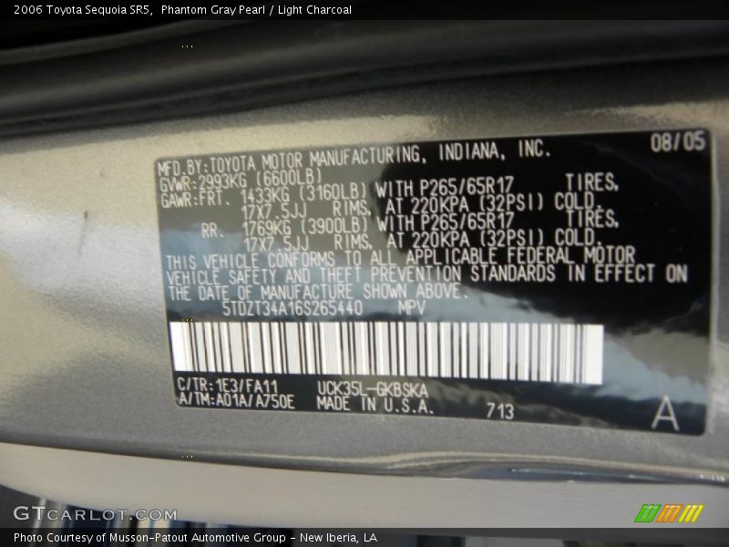 Phantom Gray Pearl / Light Charcoal 2006 Toyota Sequoia SR5
