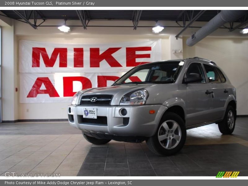 Platinum Silver / Gray 2008 Hyundai Tucson GLS