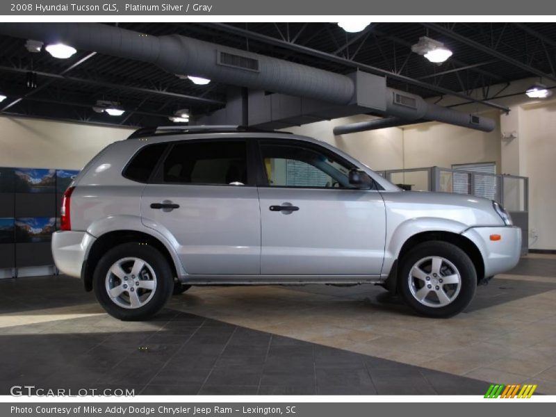 Platinum Silver / Gray 2008 Hyundai Tucson GLS