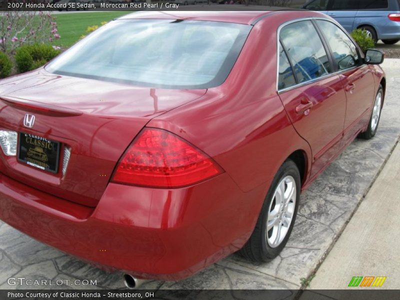 Moroccan Red Pearl / Gray 2007 Honda Accord SE Sedan