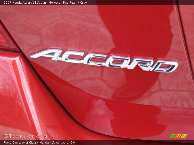 Moroccan Red Pearl / Gray 2007 Honda Accord SE Sedan