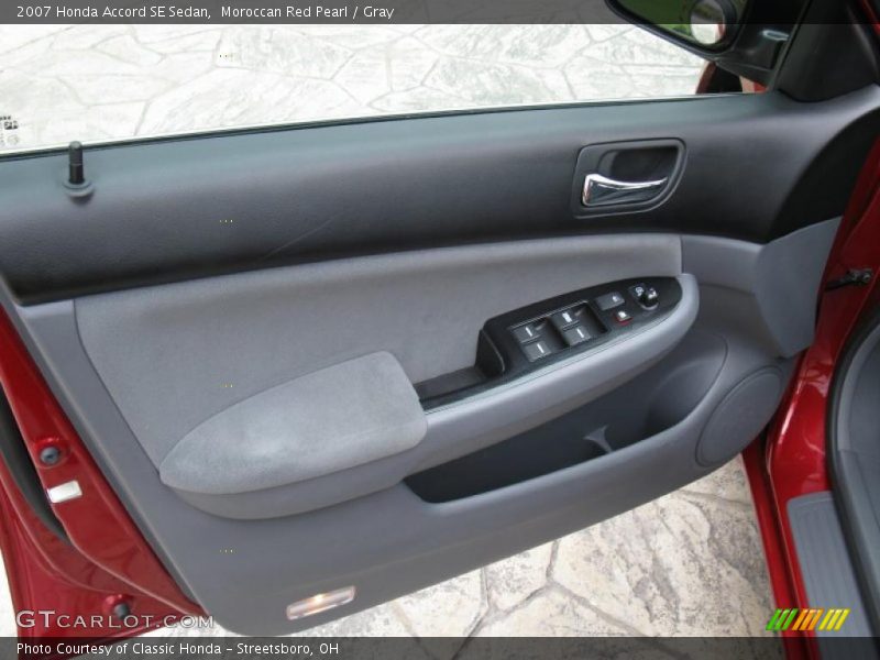 Moroccan Red Pearl / Gray 2007 Honda Accord SE Sedan