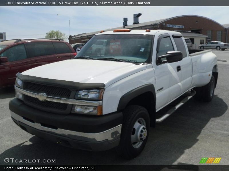 Summit White / Dark Charcoal 2003 Chevrolet Silverado 3500 LS Crew Cab 4x4 Dually