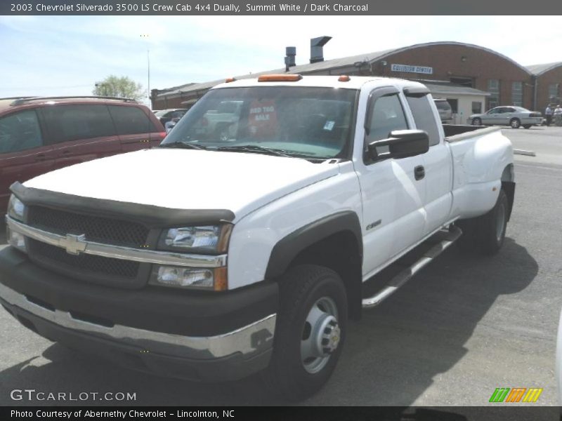 Summit White / Dark Charcoal 2003 Chevrolet Silverado 3500 LS Crew Cab 4x4 Dually