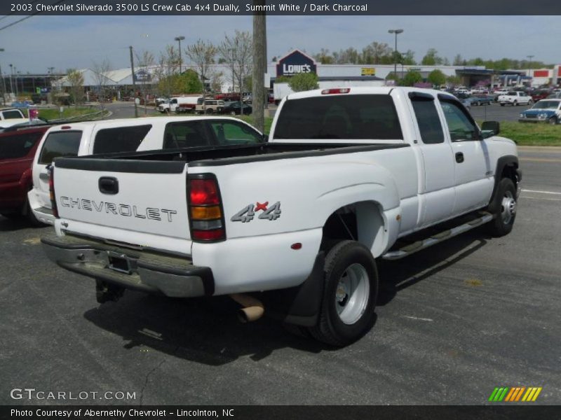 Summit White / Dark Charcoal 2003 Chevrolet Silverado 3500 LS Crew Cab 4x4 Dually