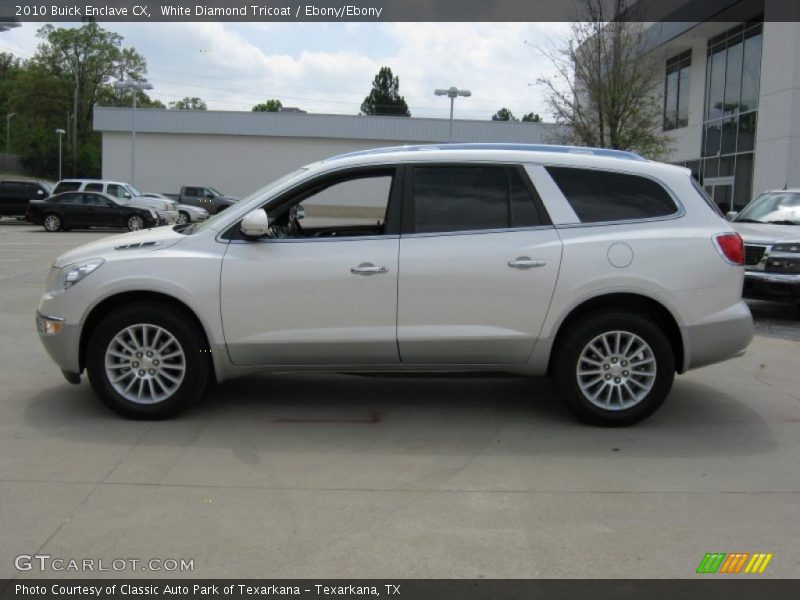 White Diamond Tricoat / Ebony/Ebony 2010 Buick Enclave CX