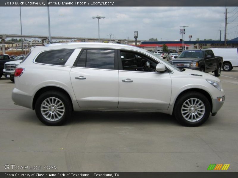 White Diamond Tricoat / Ebony/Ebony 2010 Buick Enclave CX
