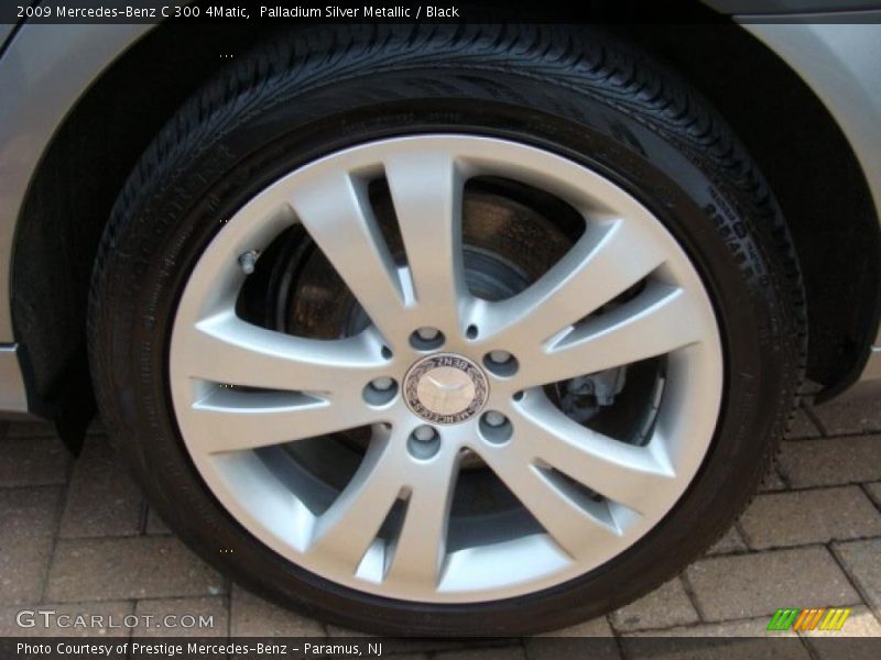 Palladium Silver Metallic / Black 2009 Mercedes-Benz C 300 4Matic