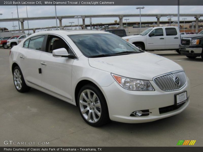 White Diamond Tricoat / Cocoa/Light Cashmere 2010 Buick LaCrosse CXS