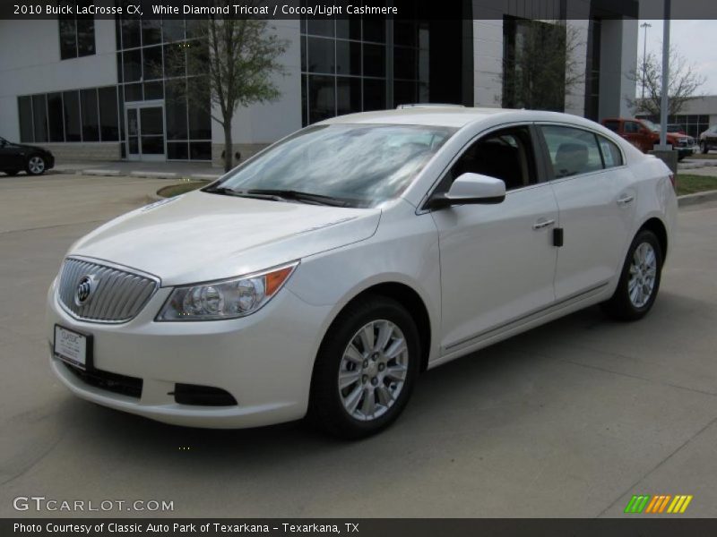 White Diamond Tricoat / Cocoa/Light Cashmere 2010 Buick LaCrosse CX