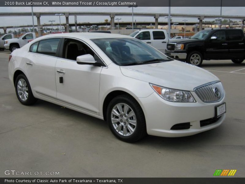 White Diamond Tricoat / Cocoa/Light Cashmere 2010 Buick LaCrosse CX